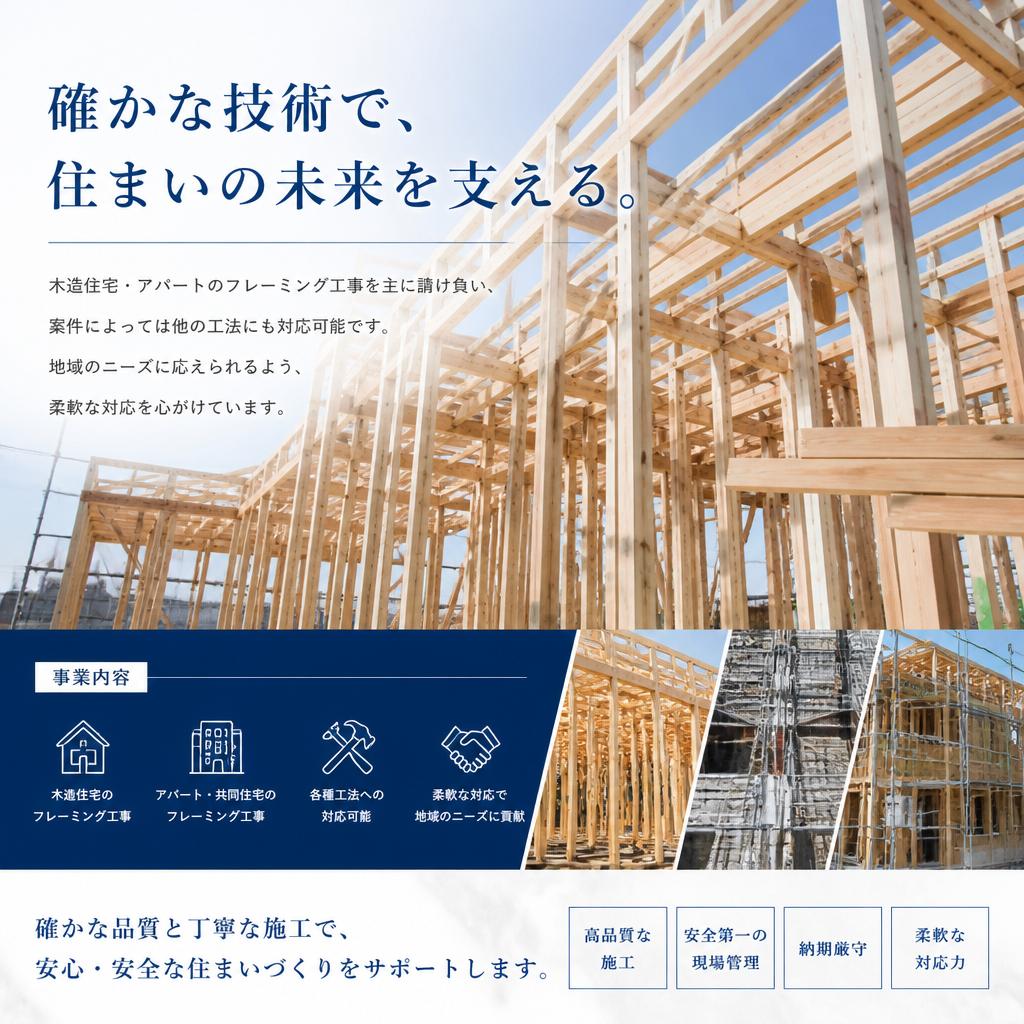 多様な施工内容と対応力