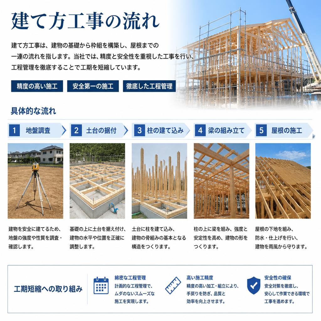 建て方工事の流れ